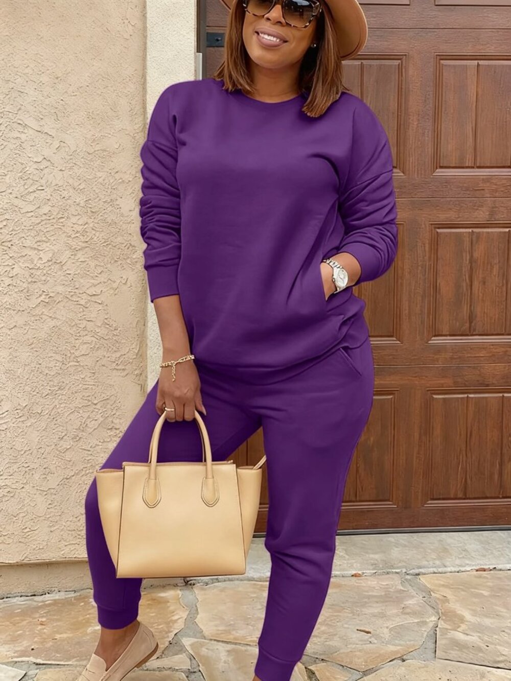 NWOT Plus Size 16 (2XL) Purple 2-piece set